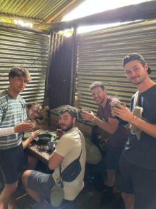 Travelers enjoying homemade chocolate during Local Cacao Workshop near Greengo’s Hotel