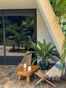 Garden entrance and private outdoor space at Garden Cabaña in Greengo’s Guatemala